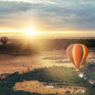Hot air balloon ride over Masai Mara