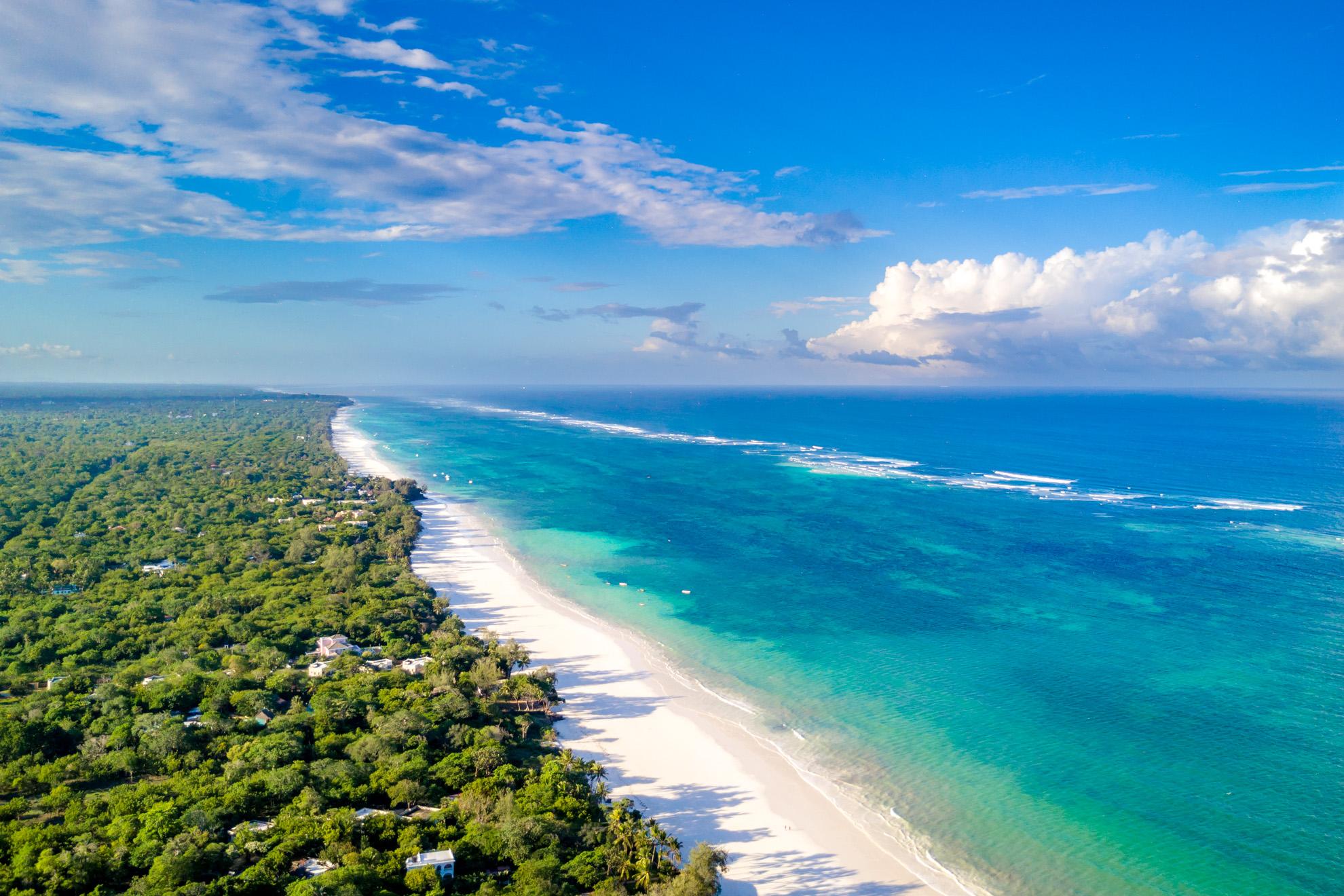 Safari Diani beach aerial view