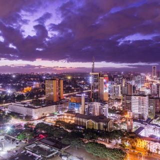 Nairobi City Night Skyline