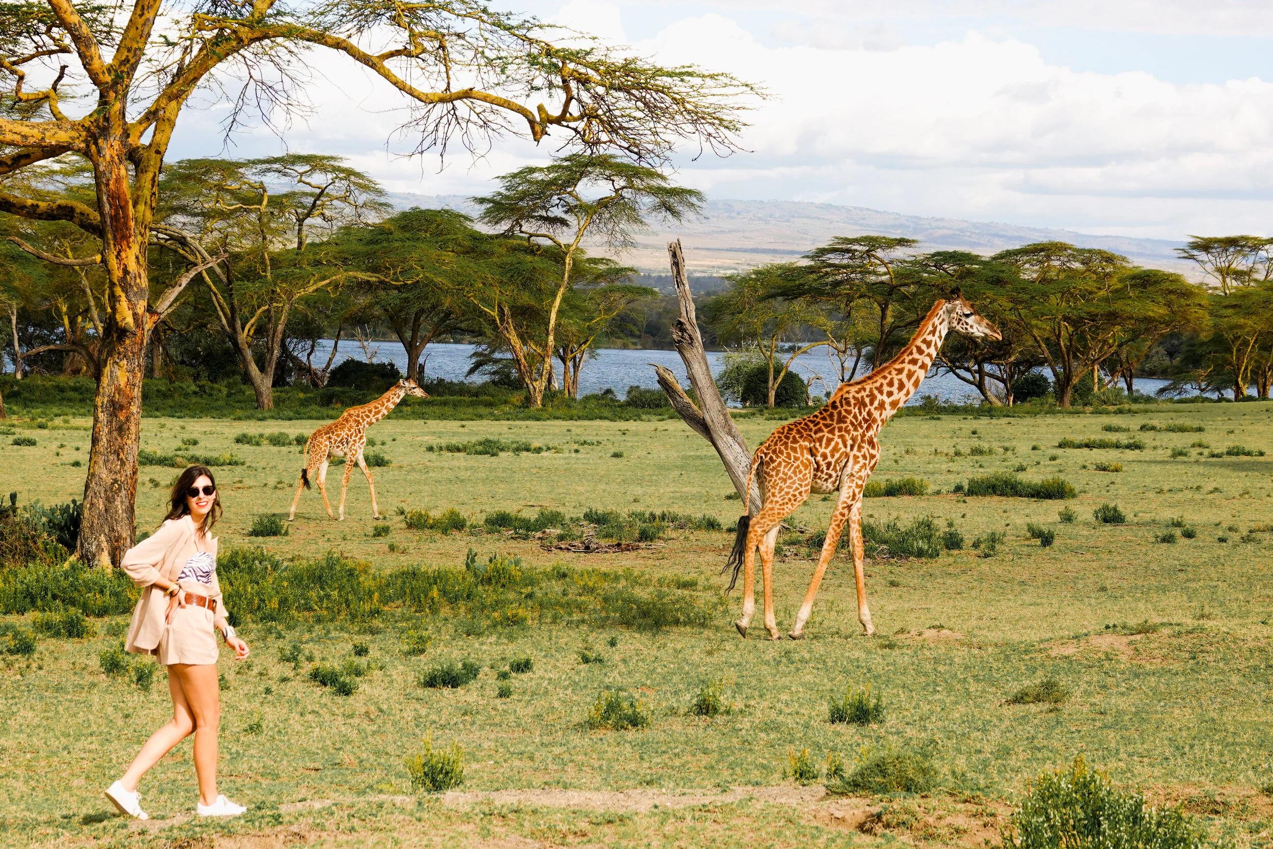 Walking safari Crescent Island Lake Naivasha Kenya