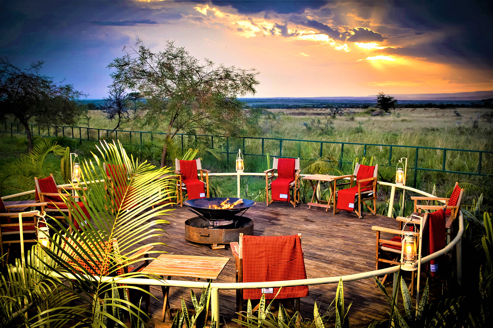 Zebra Plains Mara Camp Fire Place