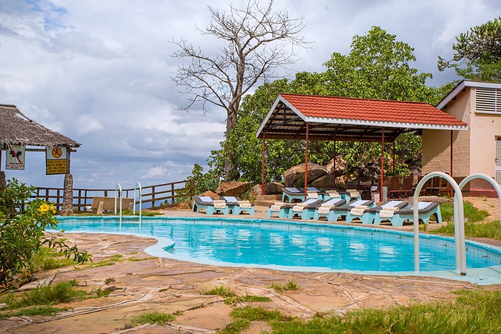 Pool area Ngulia safari lodge Tsavo west Kenya