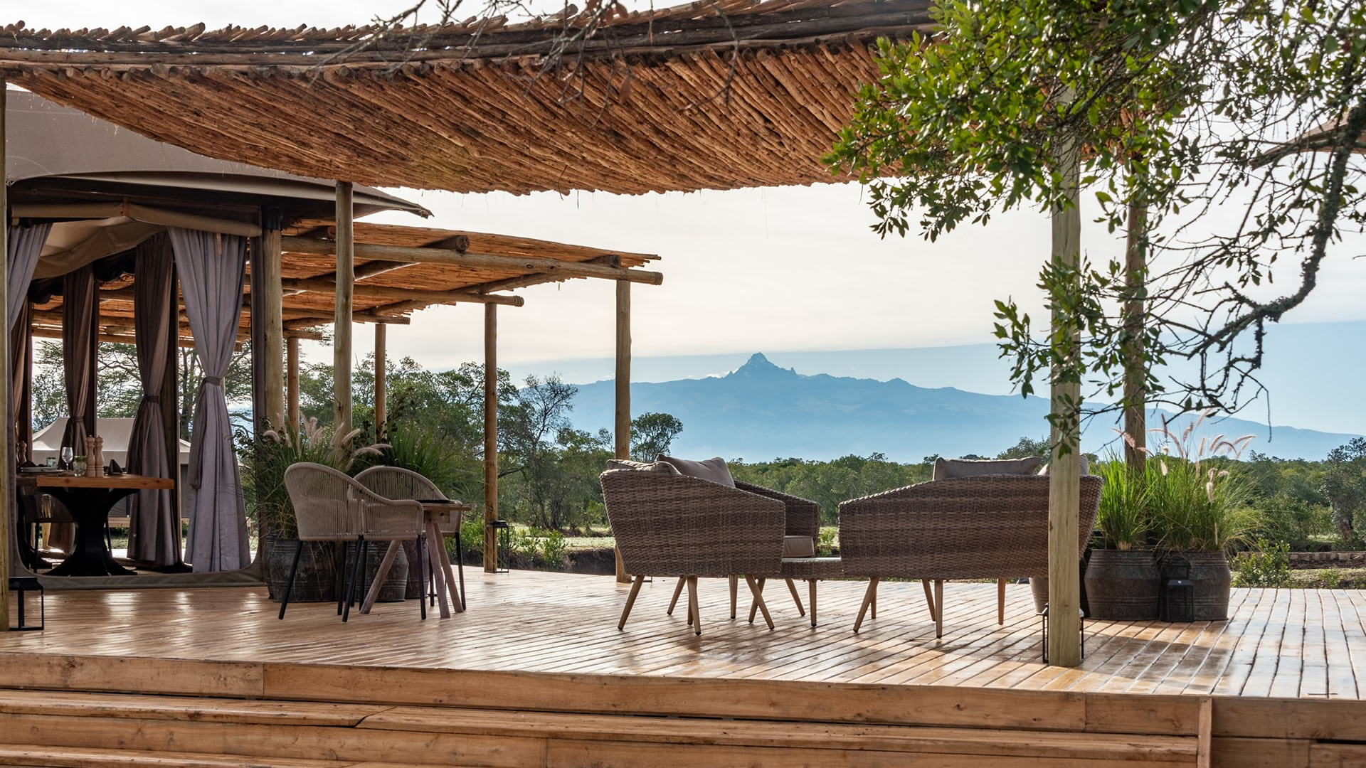 The River Camp Ol Pejeta Mount Kenya Views