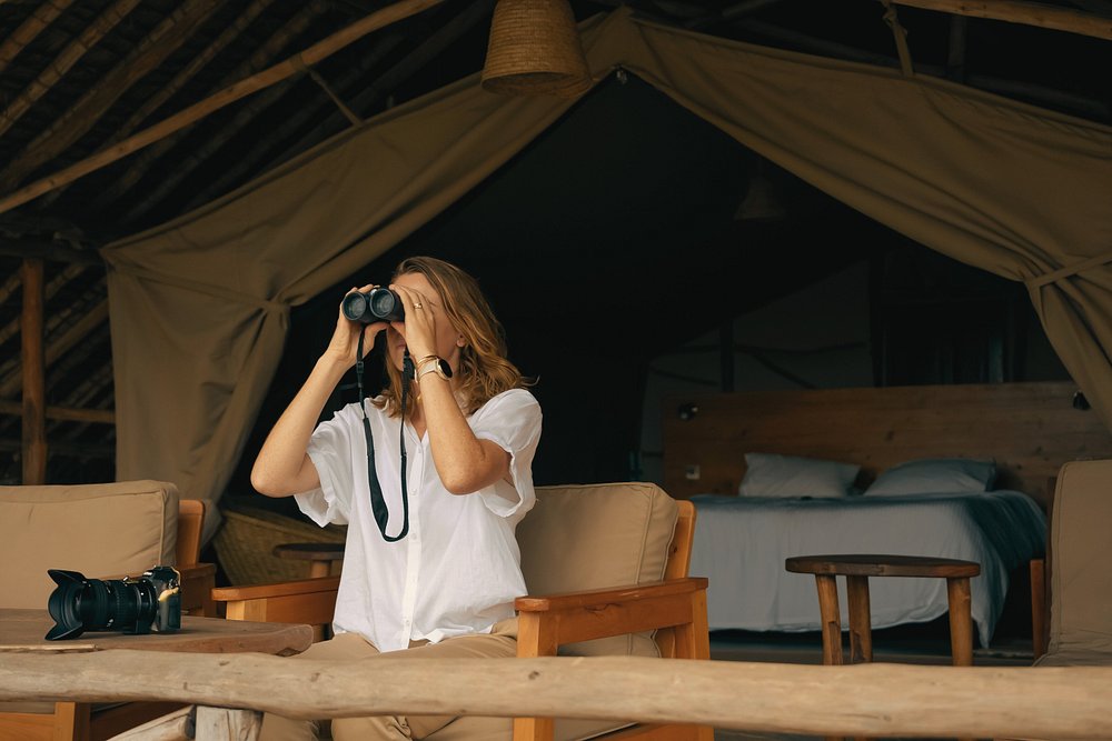 Watching the waterhole Satao camp
