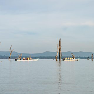 Boat riding safari tour Lake Naivasha Kenya