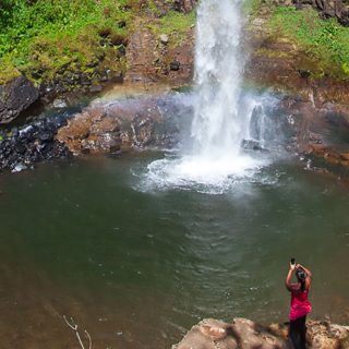 Waterfall the ark lodge Aberdare national pakr Kenya